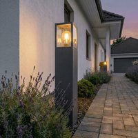 Lucande väglampa Klemens, 65 cm, antracit, metall, E27