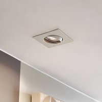 PRIOS inbyggnadslampa Fibur, beige, 9 cm, GU10, 10-pack