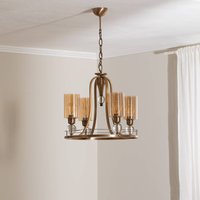 Avonni Lustre Jadina, or antique, 4 lampes, Ø 50 cm Métal/Verre