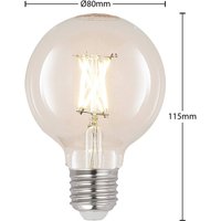 Arcchio LED bulb E27 4W G80 2,700K filament dimmable clear