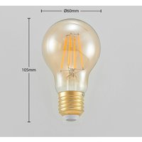 Arcchio LED-lampa E27 A60 6,5 W 2 500 K bärnstensfärgad 3-stegsdimmer