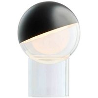 FRANDSEN LED rechargeable table lamp Pila, black, 20 cm, dimmable