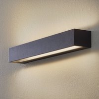BEGA Studio Line væglampe bred, sort, alu, 50 cm