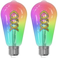 LUUMR Smart LED Filament zestaw 2 żarówek E27 ST64 4W RGB clear Tuya