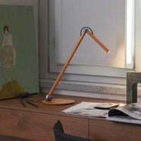 Oluce LED table lamp Calamaio, mustard yellow, metal, height 37 cm