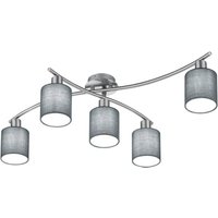 Trio Lighting Taklampa Garda – 5 ljuskällor med grå skärmar