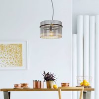 Globo Gorley pendellampa, Ø 40 cm, rökgrå, glas