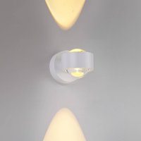 JUST LIGHT. GmbH JUST LIGHT. LED-batteridriven LED-vägglampa Chia, vit, järn, 3 000 K