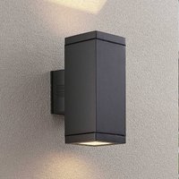 Lucande Stani outdoor wall lamp, E27, 2-bulb