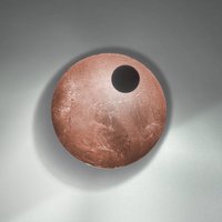 Knikerboker LED-vägglampa Pois, koppar, Ø 25 cm, dimbar