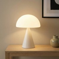 Fabas Luce LED table lamp Blip, white, glass, CCT, touch dimmer