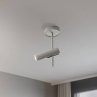 SIGMA Spot pour plafond Leda 1, taupe, à 1 lampe, acier, GU10, hauteur 34 cm