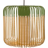 Forestier Bamboo M hanging light, Ø 45 cm, green