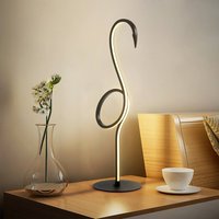 Elstead Flamingo LED-bordslampa, svart, metall, 50 cm hög