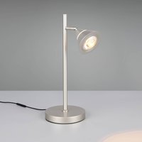 Trio Lighting Romeo LED table lamp, height 40 cm, nickel-coloured, metal, CCT