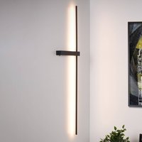 Lucide LED-vägglampa Segin, höjd 90 cm, 10W, svart, aluminium