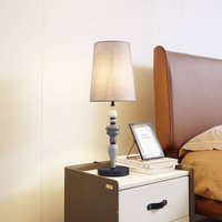 Lindby lampe à poser Haldorin, gris/noir, textile, 62 cm