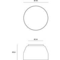 miloox by Sforzin Mug ceiling light, cream white with chrome detail Ø40cm