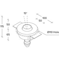 TECNICO by Sforzin Inbyggnadsspot Lelanto, svart, gips, Ø 10 cm, GU10