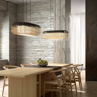 Forestier Bamboo oval L pendulum black/nature