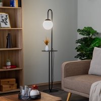 EMIBIG LIGHTING Golvlampa Bari, svart, metall, glas