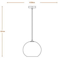 LEDVANCE pendant light Ball, Ø 26 cm, brown, corrugated cardboard, E27