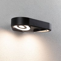Paulmann LED-vägglampa Silma antracit 2 lampor IP44