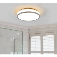 Lindby LED-taklampa Lyss, Ø 28 cm, kromfärgad, IP44