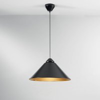 Luce Ambiente Design Big Bang hanging light, black and gold, Ø 49 cm, metal