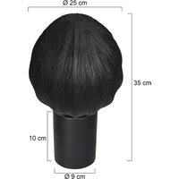 Steinhauer Bordslampa Bloeba, svart, Ø 25 cm, linne/metall