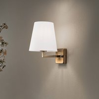 Opviq Vägglampa Profil, guld/vit, metall/tyg, höjd 30 cm