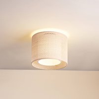 Lindby taklampa Soula, Ø 26 cm, beige, plast, E27