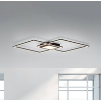 JUST LIGHT. GmbH Asmin LED ceiling light, CCT, black, 106x37cm