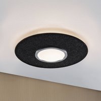 Paulmann Smart LED ceiling lamp Tulga, anthracite Ø 45 cm felt