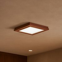 Argon Tally ceiling light, width 32 cm, terracotta, wood, E27