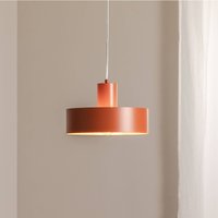SIGMA Rif M pendant light, brick red, 1-bulb, Ø 25 cm, steel