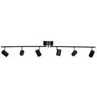 By Rydéns Correct Ceiling Spotlight, Black, 6-bulb, Metal, GU10