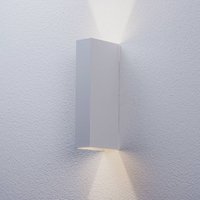 Arcchio LED-utomhusvägglampa Brinja, vit, metall, IP65
