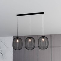 Euluna Maia pendant light, cage shape, 3-bulb