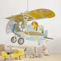 Dalber Suspension Lion Plane, multicolore, bois/plastique