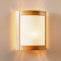 Lamkur Vägglampa Zanna i trä, höjd 34 cm, ljus ek