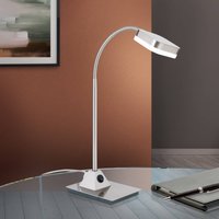 ORION LED-bordslampa Tobias, matt nickel