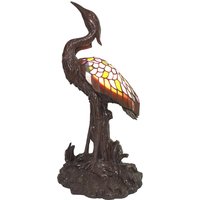Clayre&Eef Bordslampa 5LL-6064 Stork, Tiffanystil