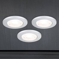 ORION Artist LED furniture spotlight, set of 3, silver