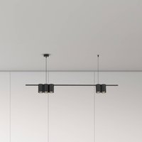 Eko-Light Genesis pendant light, aluminium, black, 5 x GU10, length 100 cm