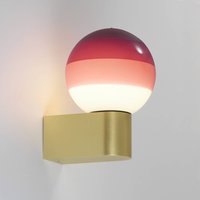 Applique murale LED MARSET Dipping Light A1, bordeaux/laiton