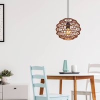 Globo Senni pendant light, brown, Ø 29 cm