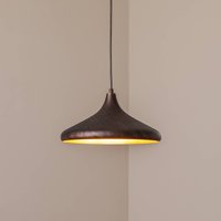 Opviq Barek pendant light, black/gold, Ø 34 cm, metal, E27