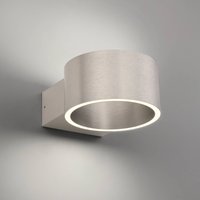 PURE LED wall light Clipse, aluminium, aluminium, Ø 15 cm