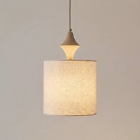 TK Lighting Amura pendant light, beige/sand, fabric, Ø 25 cm, E27